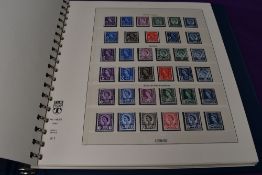 Two Lindner GB Stamp Albums containing Queen Elizabeth II Mint Machin Definitives and Regional