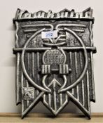 A heavy plaster Hawkwind logo wall plaque