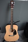 A Fender FA-155PK acoustic guitar, serial number CFF1745294