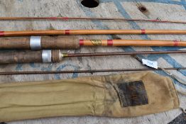 A Hardy 7st Walness Palakona split cane fly rod.