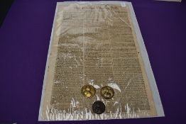 Two Duke of Cumberland Carlisle Taken 1745 Copper Medals, one script English and one Latin, a