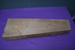 A French Walnut Gun Stock Blank, stamped GM in a circle, length 49cm, width 16.5cm and 9cm, depth