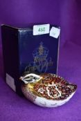 A ceramic Royal Crown Derby paper weight or figure of a Quail having gold stopper and box