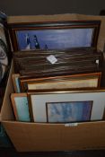 A selection of military aviation and RAF themed framed and glazed prints