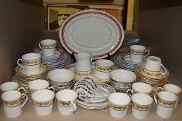 A selection of ceramics including Elizabethan Swiss Cottage tea and coffee cups
