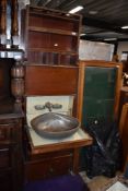 A late 19th/early 20th mahogany ships cabin wash stand, height approx. 173cm