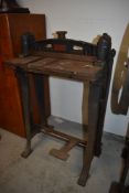 An industrial paper printers folding machine or press by Hampson Bettridge Belmont having cast