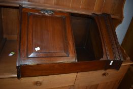 A 19th Century mahogany corner wall cupboard with open shelf, height approx. 73cm