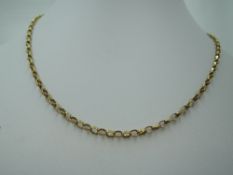 A 9ct gold belcher chain, approx 21' & 10.1g