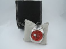 A gent's Police P-Saratoga quartz wrist watch no:11310J having a red multi dial face and steel