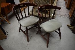 Two pub tavern styled dining chairs