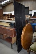 A vintage plank top fold out table
