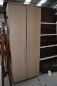 A beech effect laminate wardrobe