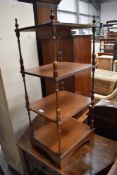 A modern open sided book shelf or side table