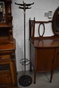 A vintage part chrome hat stand