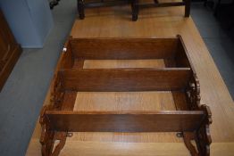 An Edwardian scumble painted wall mounted shelf