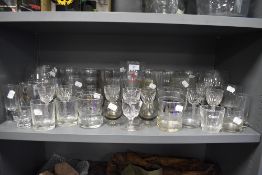 A varied lot of glasses,vintage and retro predominantly.