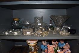 A selection of mixed glass, including bowls, jars and more.