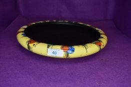 A large jazz styled fruit or bonbon bowl by Crown Ducal