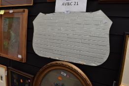An art deco mirror having bevel edge and geometric design