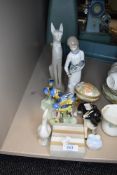 A selection of figures and figurines including Royal Adderley and Sheep dog