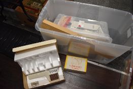 A selection of craft needle work and haberdashery items including Automatic linker