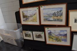 A selection of local interest full colour prints after B Claughton