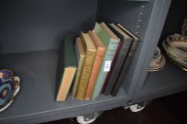 A selection of vintage books of cricket and lawn tennis interest including 'History of cricket in