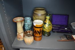 An interesting collection of mid century and similar studio pottery