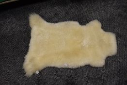 A sheep skin wool rug clean and tidy
