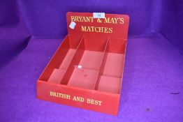 A shop advertising display case for Bryant and Mays matches