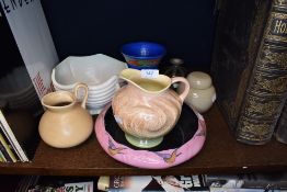 A selection of mid century designed ceramics including Sylvac