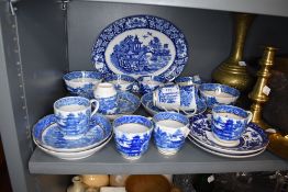 A selection of transfer printed porcelain some early 19th examples interesting collection