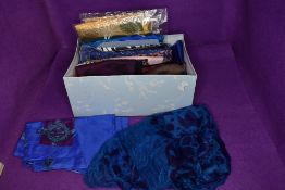 A selection of printed and similar silk scarf and handkerchief