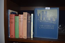 A selection of local interest guide and history books including Charm of Lancashire Lakeland and