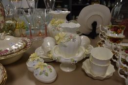A selection of ceramics including small coffee or tea cups by Aynsley