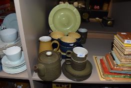 A selection of tea and table wares including Denby