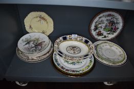 A selection of ceramic plates and bowls including Sutherland China