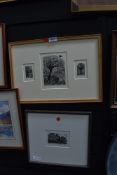 A selection of prints including wood block style Simon King limited run