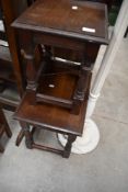 Two early to mid 20th Century coffin stool style occasional tables
