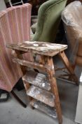 A set of wooden low decorators steps