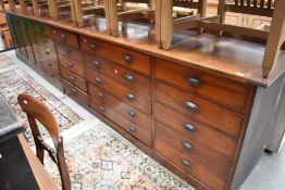 Two impressive late Victorian shop counter bases having been removed from Titus Wilson printers. One