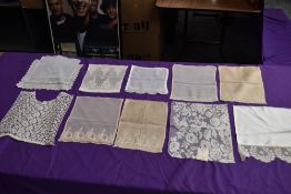 A collection of ten antique bodice inserts/ modesty panels, each having beautiful details to