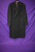 A gents 1950s double breasted overcoat,larger size.