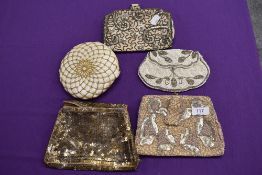 A collection of vintage beaded and sequinned evening bags,mainly 1930s and 40s.