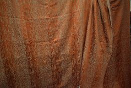 A stack of wonderful vintage curtains in vibrant orange,around late 50s/60s, also included are
