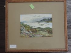 A pair of oil paintings, L Metzger, Lakes landscapes, signed and dated 1953/5, 12 x 17cm, plus frame