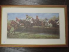 A pair of prints, after Mark Smallman, horse racing interest, signed and dated (19)97, and