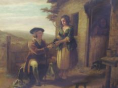 An oil painting, attributed to William Bromley, Scottish croft, 60 x 74cm, plus frame and glazed