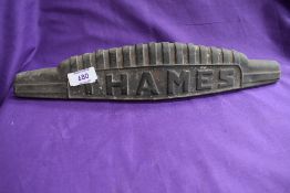 A Thames bonnet badge.